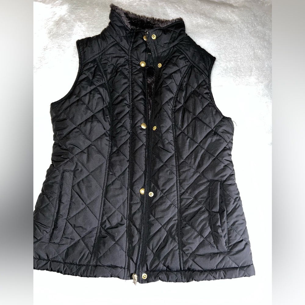 Black soft winter vest